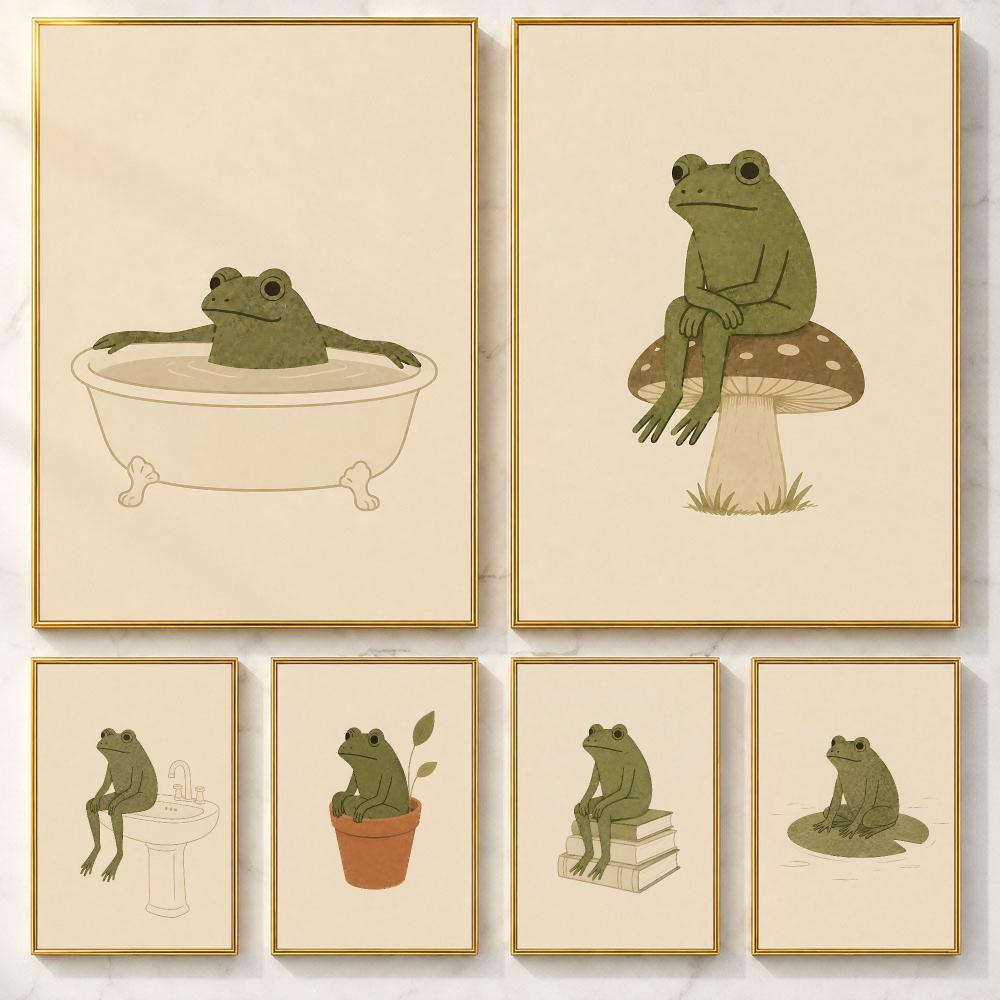 Smart Home Poster - Smart Art F-FrogS Poster Zelfklevende Kunstposter