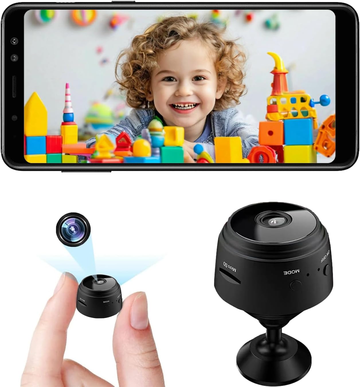 Smart Home Outdoor Camera - Mini-beveiligingscamera, 1080P HD WiFi-camera voor binnen
