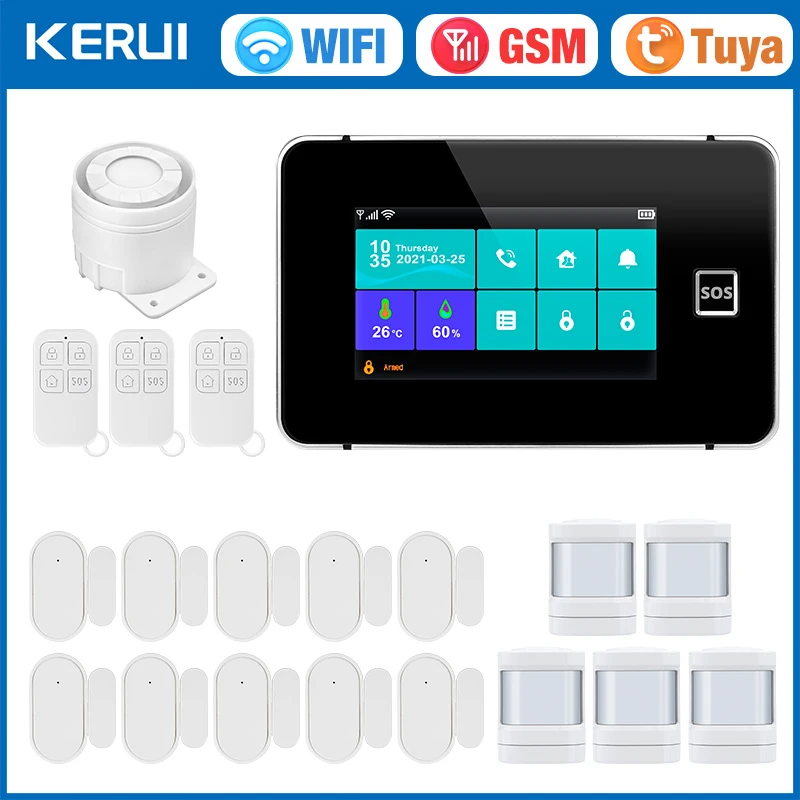 Smart Home Touchscreen Control Panel - CORINA G60B WIFI GSM Alarmsysteem 4.3