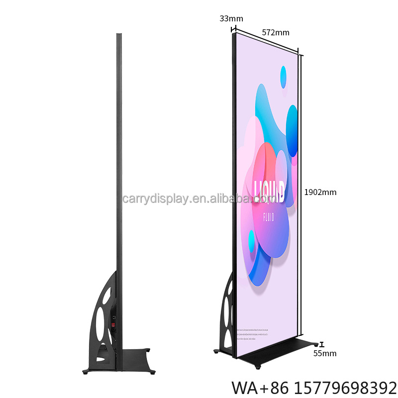 Smart Home Poster - Mobiele LED digitale poster met wielen,