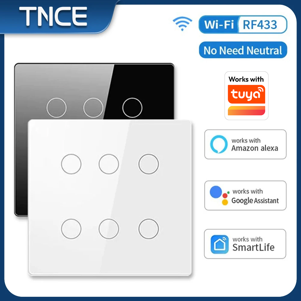 Smart Home Touchscreen Control Panel - Tnce Tuya Wifi Brazilië 4X4 Wifi