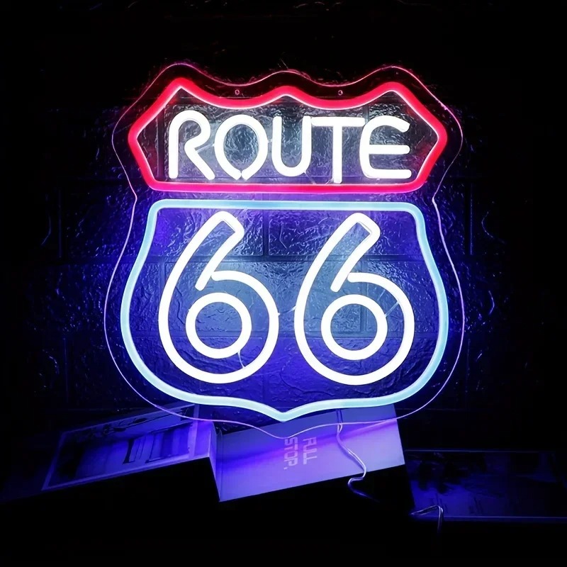 Smart Home Poster - Historische Route 66 Neon Sign Home