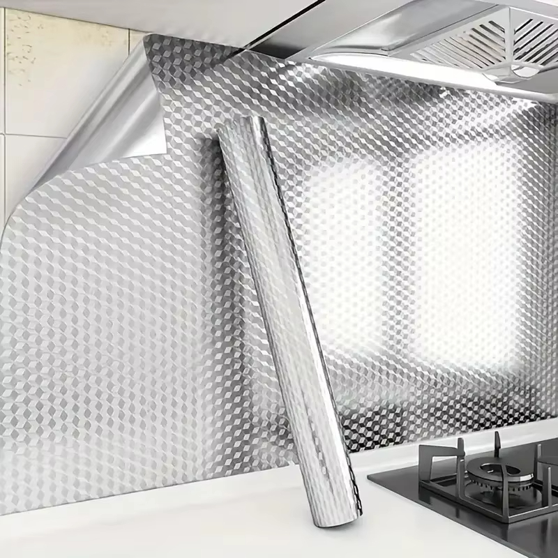 Smart Home Film - Keuken Aluminiumfolie Behang Oliebestendig Waterdicht Brandwerend