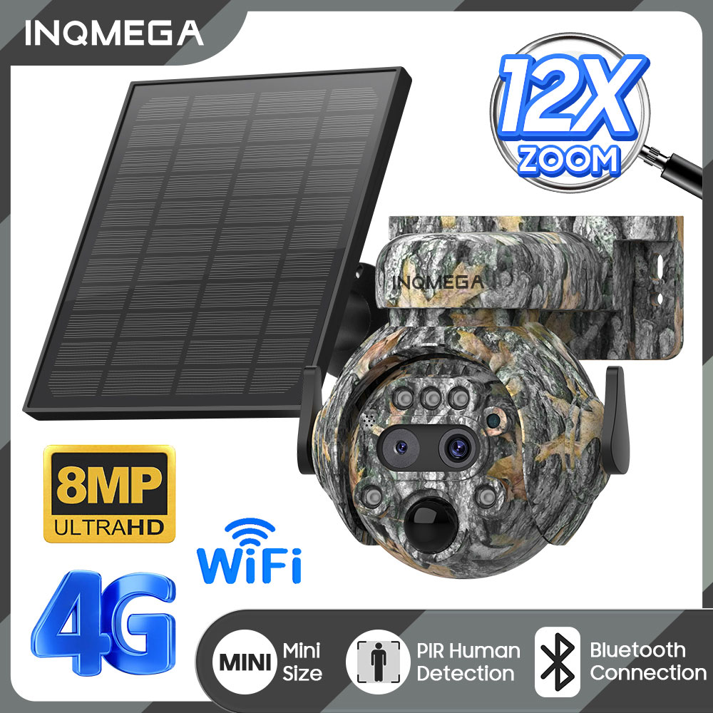 Smart Home Outdoor Camera - INQMEGA 8MP Camera op Zonne-energie 4K