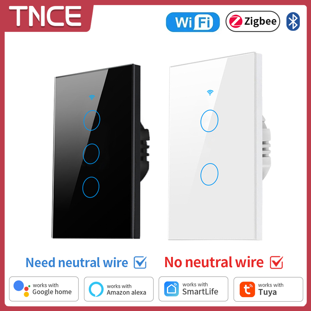 Smart Home Google - Tnce Tuya Wifi/Zigbee Slimme Lichtschakelaar, Neutrale
