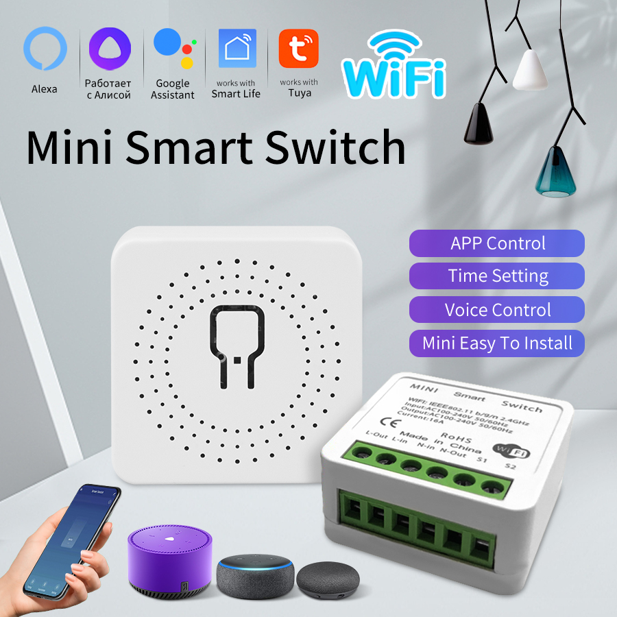 Smart Home Google - 16A 20A Tuya Smart WiFi Schakelaar