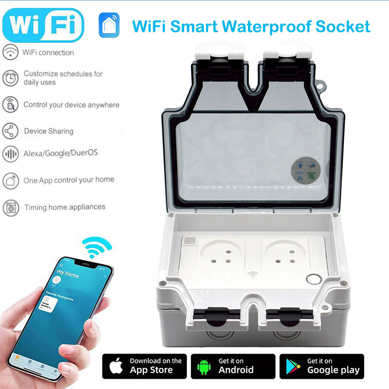 Smart Home Green - 16A Smart Socket IP66 Waterdichte stekker