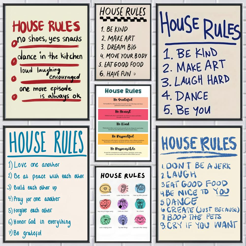 Smart Home Poster - huisregels Poster Moderne en elegante muurstickers