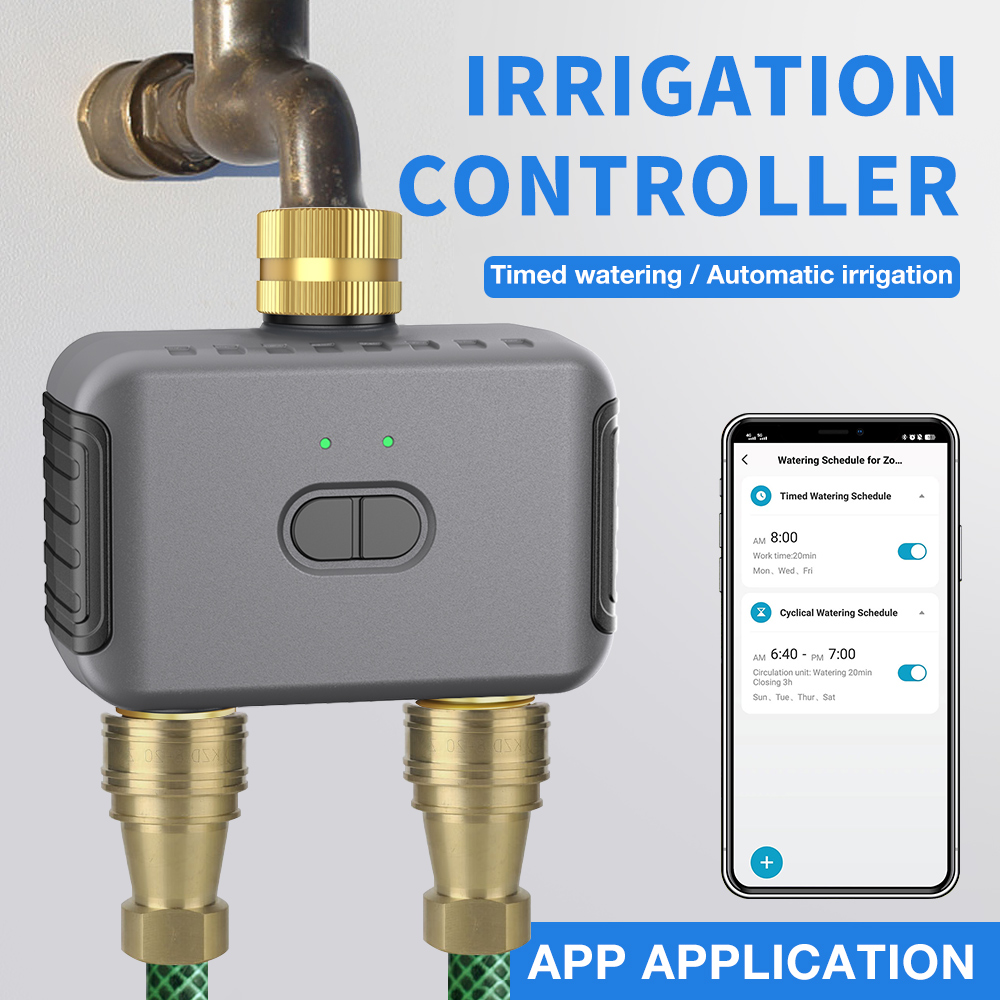 Smart Home Appliances - Tuya 2-zone besproeiingstimer Tuin Automatische irrigatiecontroller