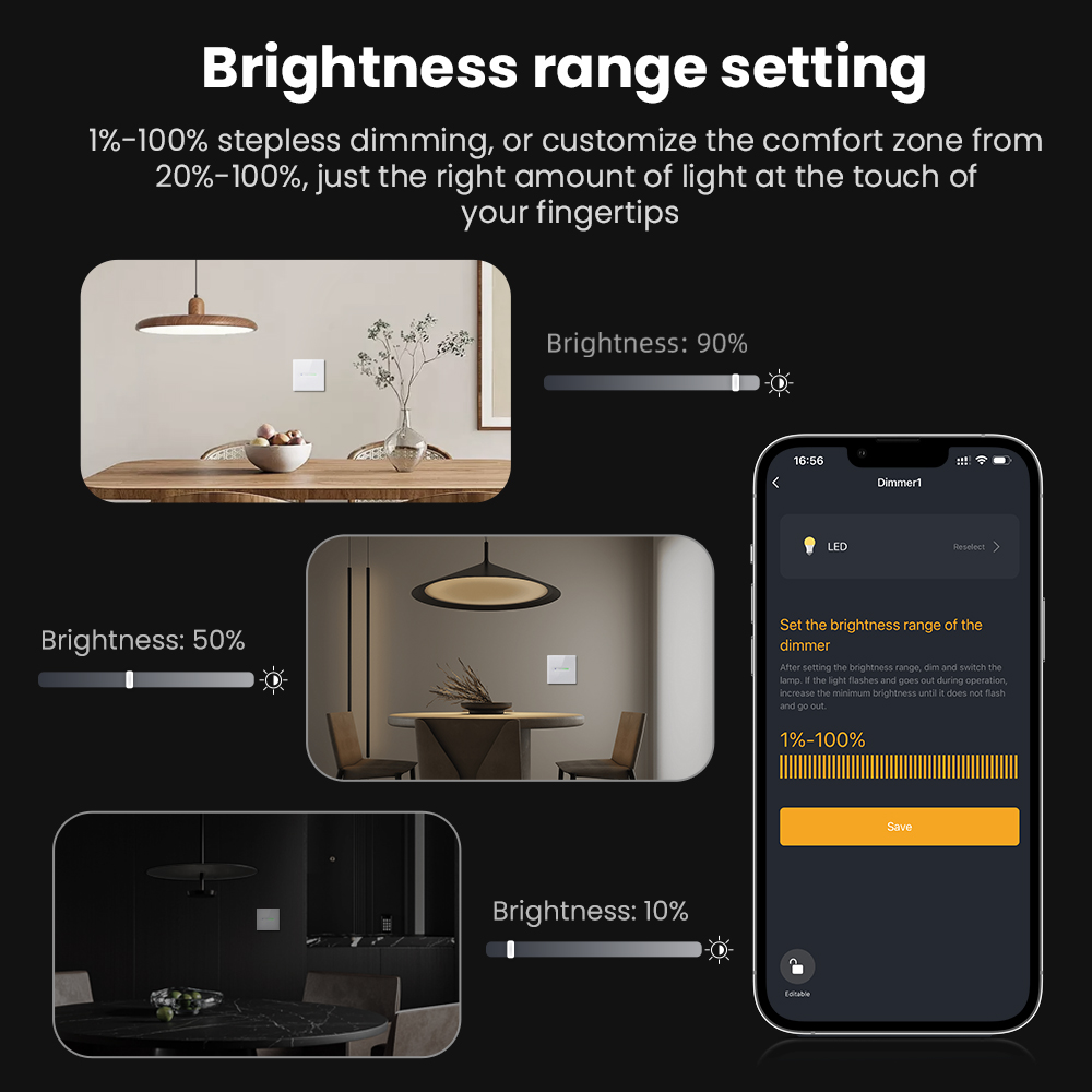 AVATTO WiFi 1/2 Gang Smart Dim - Smart Home Touchscreen Control Panel recensie en prijs