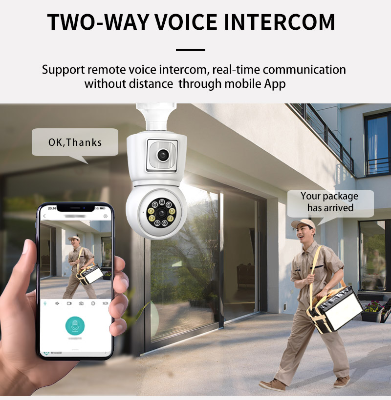8MP E27 Lamp WiFi Camera 4K Du - Smart Home Outdoor Camera recensie en prijs