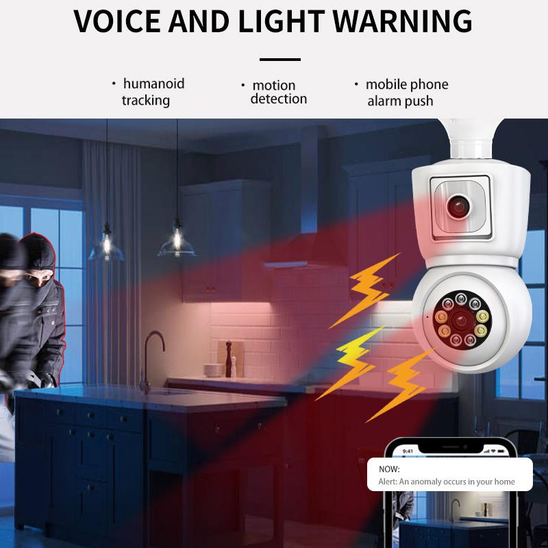8MP E27 Lamp WiFi Camera 4K Du - Smart Home Outdoor Camera recensie en prijs