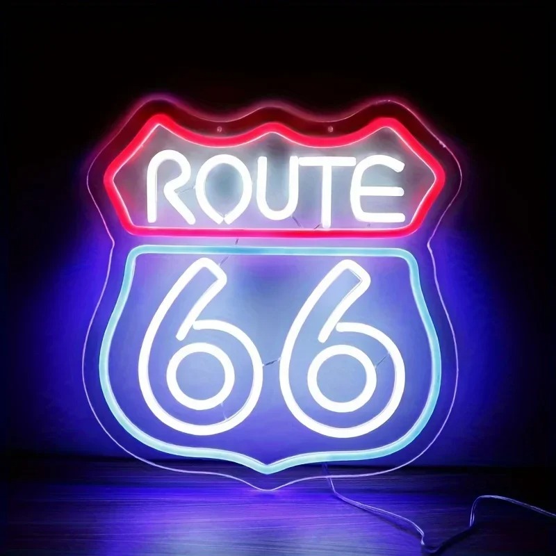 Historische Route 66 Neon Sign - Smart Home Poster recensie en prijs