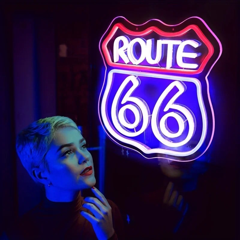 Historische Route 66 Neon Sign - Smart Home Poster recensie en prijs