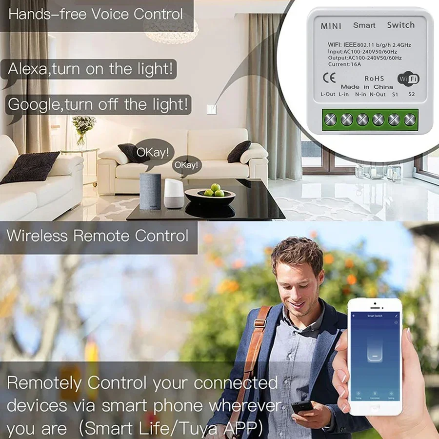 16A 20A Tuya Smart WiFi Schake - Smart Home Google recensie en prijs