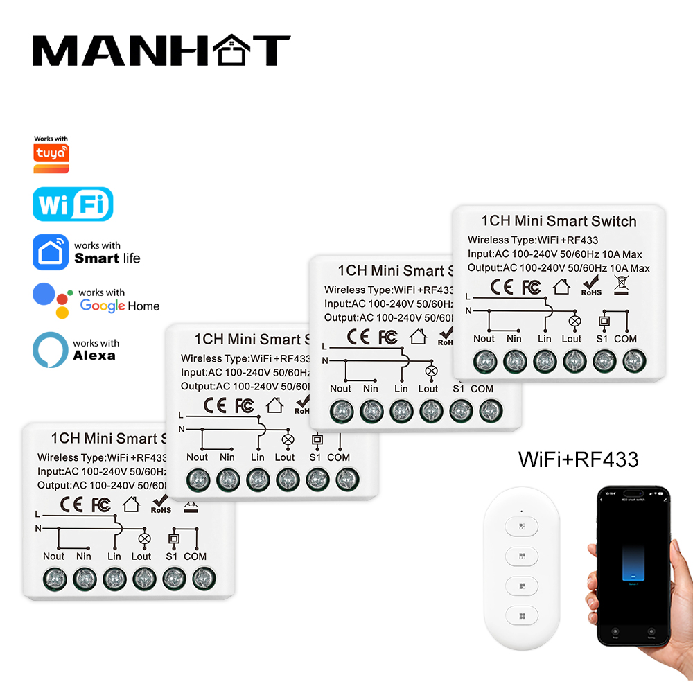 10A Mini WIFI Smart Switch RF4 - Smart Home Simple recensie en prijs