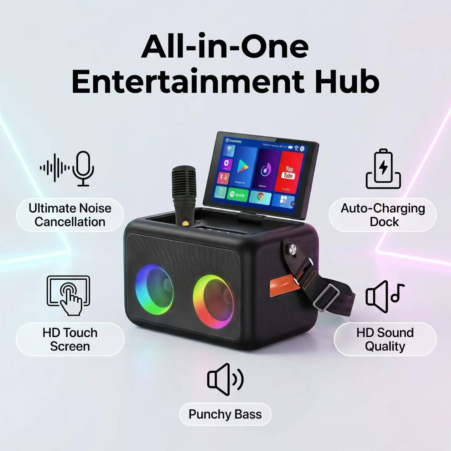 Android Karaoke-apparaat met t - Smart Home Speaker recensie en prijs