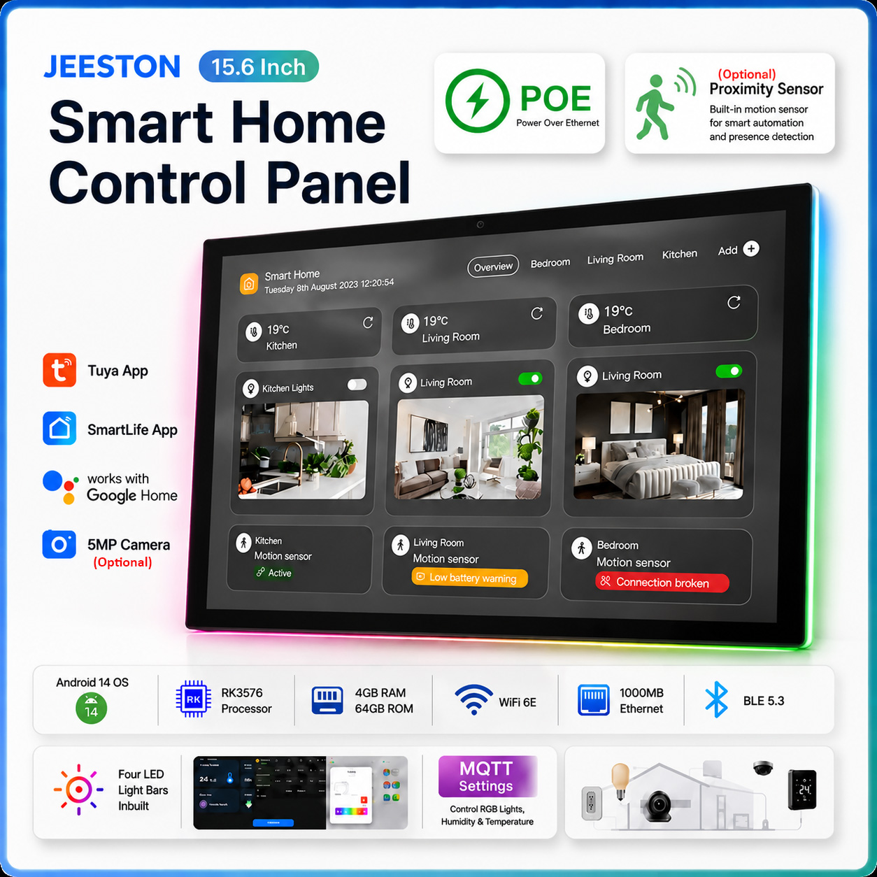15,6 inch InWall Smart Home Co - Smart Home Mqtt recensie en prijs